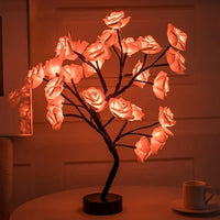 Arbre lumineux aux roses